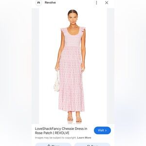 Loveshackfancy chessie dress floral maxi dress pink size XS